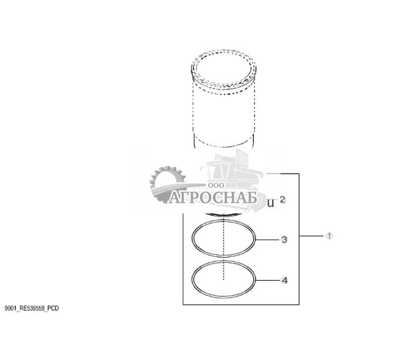 9901 Комплект уплотнительных колец, гильза цилиндра - ST878691 794.jpg